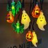 Halloween Lights 10FT 20 LED Waterproof Pumpkin Bat String Lights Battery Operated 8 Lighting Modes Fairy Light With Timer For Halloween Decorations bat ghost p