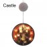 Halloween Lights Window Lights With Glue Hooks Battery Operated Indoor Lights Ghost Hand Castle Halloween Pattern castle