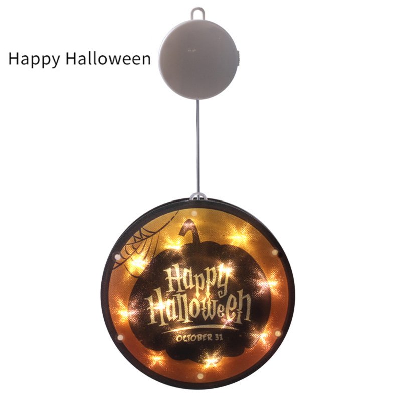 Halloween Lights Window Lights With Glue Hooks Battery Operated Indoor Lights Ghost Hand Castle Halloween Pattern Happy Halloween
