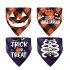 Halloween Luminous Dog Bandanas Halloween Trick Or Treat Dog Plaid Bandana Puppy Costume Decorations For Halloween Holiday purple human bone neck circumference 