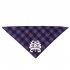 Halloween Luminous Dog Bandanas Halloween Trick Or Treat Dog Plaid Bandana Puppy Costume Decorations For Halloween Holiday purple human bone neck circumference 