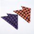 Halloween Luminous Dog Bandanas Halloween Trick Or Treat Dog Plaid Bandana Puppy Costume Decorations For Halloween Holiday purple human bone neck circumference 