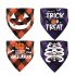Halloween Luminous Dog Bandanas Halloween Trick Or Treat Dog Plaid Bandana Puppy Costume Decorations For Halloween Holiday purple human bone neck circumference 