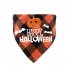Halloween Luminous Dog Bandanas Halloween Trick Or Treat Dog Plaid Bandana Puppy Costume Decorations For Halloween Holiday purple human bone neck circumference 