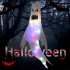 Halloween Luminous Windsock Flag Ghost shape Outdoor Hanging Decorations With Led Lights For Yard Garden Patio Pathway Glowing
