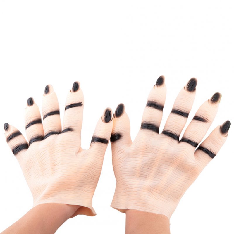 Halloween Masque Party Vampire Monster Horror Hands Costume Ball Cosplay Scary Haunted Ghost Imitating Flesh Color Hands Gloves