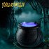 Halloween Mist Maker Fogger Witch Cauldron Fog Maker With Color Changing 12LED Light For Halloween Party Gift Decoration US Plug   matte vat