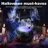 Halloween Mist Maker Fogger Witch Cauldron Fog Maker With Color Changing 12LED Light For Halloween Party Gift Decoration US Plug   matte vat
