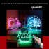 Halloween Night Light Colorful Pumpkin Skull 3D Illusion Desk Lamp Ornaments For Halloween Party Gifts Decorations  Pumpkin Wizard  Color adjustable 2w