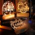 Halloween Night Light Colorful Pumpkin Skull 3D Illusion Desk Lamp Ornaments For Halloween Party Gifts Decorations  Pumpkin Wizard  Color adjustable 2w