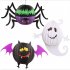 Halloween Paper  Pendant Spider Bat Ghost Lantern Party Scene Decoration Props Orb Lantern Spider