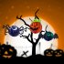 Halloween Paper Spider Pumpkin Shaped Paper Lantern Pendants Halloween Party Decoration Spider