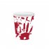 Halloween Party Horror Theme Disposable Paper Tableware Party Suplies Halloween blood handprint 9 piece set