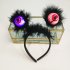 Halloween Party LED Glow Eye Luminous Eyeball Props Hairband Flash Eyeball Hair Hoop Purple eyeballs villi