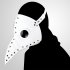 Halloween Party PU Long Beak Doctor Mask Cosplay Costume Prop Gift black