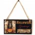 Halloween Plaque Hanging Board Wooden Craft Carnival Night Ghost Festival Decor
