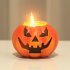 Halloween Pumpkin Candlestick Candle Light Desktop Ornaments Resin Crafts Halloween Party Supplies Candle Light
