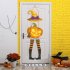 Halloween Pumpkin Character Door Sign Halloween Hanging Sign Door Hanger Halloween Indoor Outdoor Wall Hanging Decor magic hat