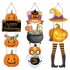 Halloween Pumpkin Character Door Sign Halloween Hanging Sign Door Hanger Halloween Indoor Outdoor Wall Hanging Decor magic hat