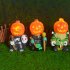 Halloween Pumpkin Knights Led Glowing Garden Decorative Ornament Pumpkin Head Resin Crafts For Home Decor C style