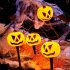 Halloween Pumpkin Stake Lights Outdoor Waterproof Garden Pumpkin Lights Halloween Decoration For Garden Patio Yard Battery box Oval