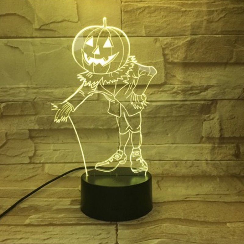 Halloween Pumpkins Shape USB Battery Powered 3D Atmosphere Night Light Halloween Pumpkin-4