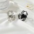 Halloween Ring Simulation Spider Spoof Tricky Toy Gothic Ring 01 silver