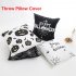 Halloween Series Hot Stamping Pattern Throw Pillow Cover Black bottom happy 45 45cm