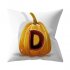 Halloween Series Letter Printing Throw Pillow Cover for Home Living Room Sofa Decor I 45 45cm