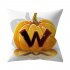 Halloween Series Letter Printing Throw Pillow Cover for Home Living Room Sofa Decor I 45 45cm