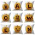 Halloween Series Letter Printing Throw Pillow Cover for Home Living Room Sofa Decor R 45 45cm