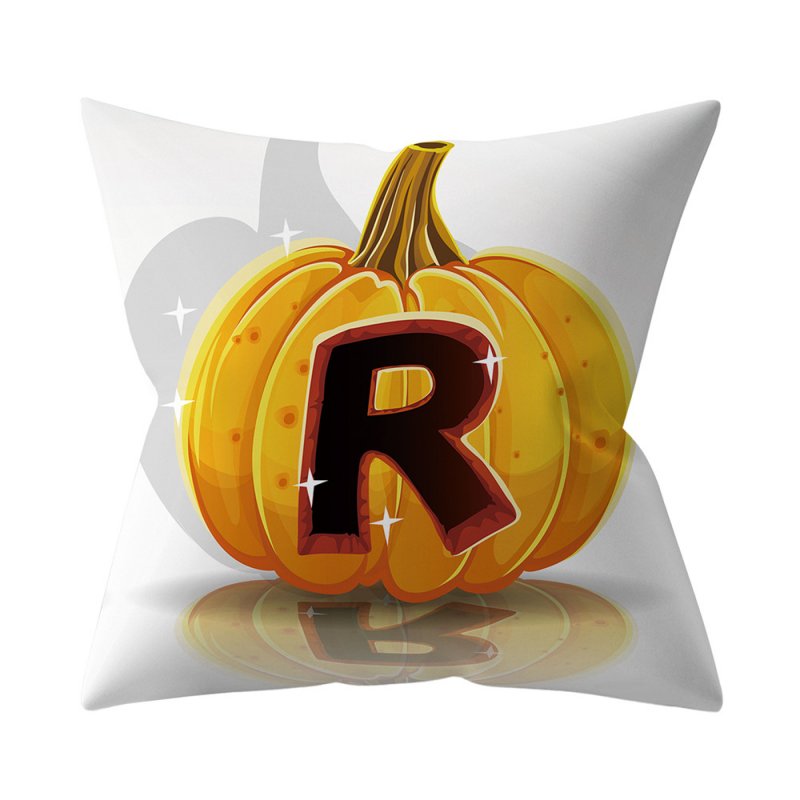 Halloween Series Letter Printing Throw Pillow Cover for Home Living Room Sofa Decor R_45*45cm