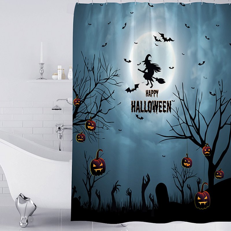 Halloween Series Waterproof Printing Shower Curtain for Bathroom Decoration Halloween - Ghost_180*180cm