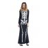 Halloween Skeleton Ghost Zombie Long Dress for Masquerade   Party or Stage Showing Costume