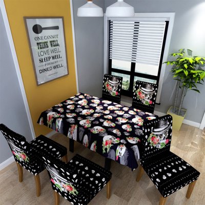 Wholesale Halloween Skull Pattern Printed Stretch Chair Cover