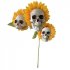 Halloween Skull  Sunflower Garden Decoration Household Decorative Ornament 3 head styles