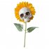 Halloween Skull  Sunflower Garden Decoration Household Decorative Ornament 3 head styles