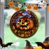 Halloween Static PVC Window Glass Stickers Glue Free Decorative Film For Home Indoor Window Glass Door Wall Decor JD126 pumpkin