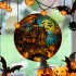 Halloween Static PVC Window Glass Stickers Glue Free Decorative Film For Home Indoor Window Glass Door Wall Decor JD126 pumpkin