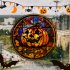 Halloween Static PVC Window Glass Stickers Glue Free Decorative Film For Home Indoor Window Glass Door Wall Decor JD126 pumpkin