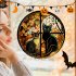 Halloween Static PVC Window Glass Stickers Glue Free Decorative Film For Home Indoor Window Glass Door Wall Decor JD126 pumpkin