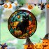 Halloween Static PVC Window Glass Stickers Glue Free Decorative Film For Home Indoor Window Glass Door Wall Decor JD126 pumpkin