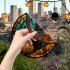 Halloween Static PVC Window Glass Stickers Glue Free Decorative Film For Home Indoor Window Glass Door Wall Decor JD126 pumpkin