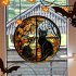 Halloween Static PVC Window Glass Stickers Glue Free Decorative Film For Home Indoor Window Glass Door Wall Decor JD126 pumpkin