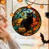 Halloween Static PVC Window Glass Stickers Glue Free Decorative Film For Home Indoor Window Glass Door Wall Decor JD126 pumpkin
