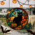 Halloween Static PVC Window Glass Stickers Glue Free Decorative Film For Home Indoor Window Glass Door Wall Decor JD126 pumpkin