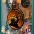 Halloween Static PVC Window Glass Stickers Glue Free Decorative Film For Home Indoor Window Glass Door Wall Decor JD126 pumpkin