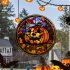 Halloween Static PVC Window Glass Stickers Glue Free Decorative Film For Home Indoor Window Glass Door Wall Decor JD126 pumpkin