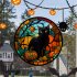 Halloween Static PVC Window Glass Stickers Glue Free Decorative Film For Home Indoor Window Glass Door Wall Decor JD126 pumpkin