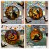 Halloween Static PVC Window Glass Stickers Glue Free Decorative Film For Home Indoor Window Glass Door Wall Decor JD127 double cat